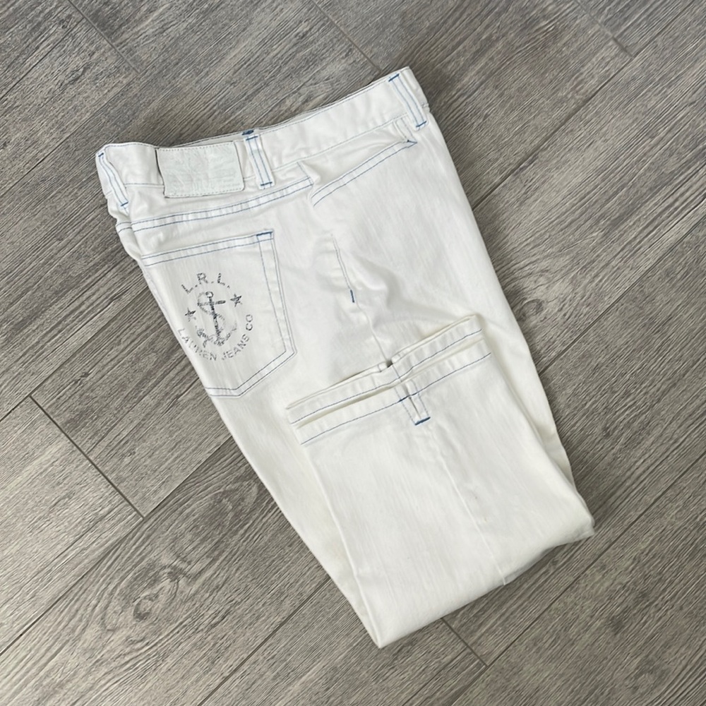 RALPH LAUREN Cropped White Jeans 4 Petite